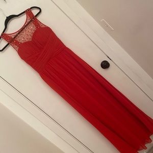 Little Mistress - burnt orange formal gown